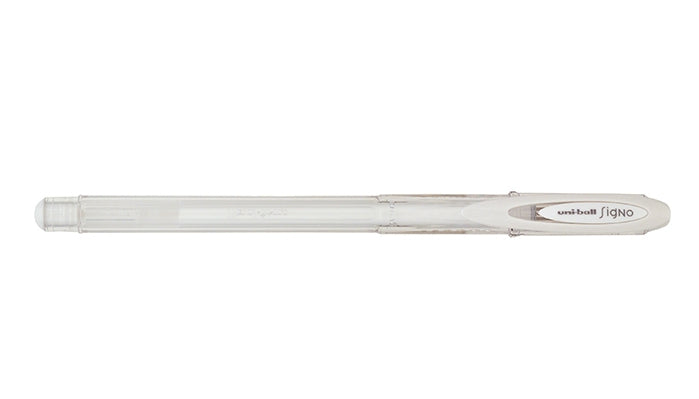 Uni-Ball Signo Gel-Ink Angelic – Tintenroller, schnelltrocknend, mit Kappe, 0,4 mm, weiss, für Linkshänder