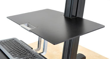 Ergotron Arbeitsfläche für WorkFit-S – Sitz-/Steh-Workstation – bis 2,3 kg – Schwarz – für WorkFit-S