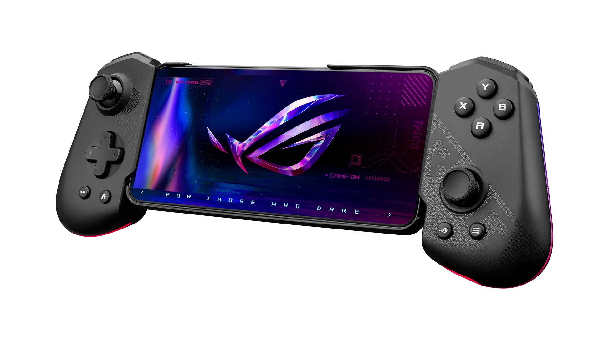 ASUS ROG Tessen – Gamepad – USB 3.2 Gen 1 (USB‑C), RGB, Programmierbare Tasten, für Android, Schwarz/Grau