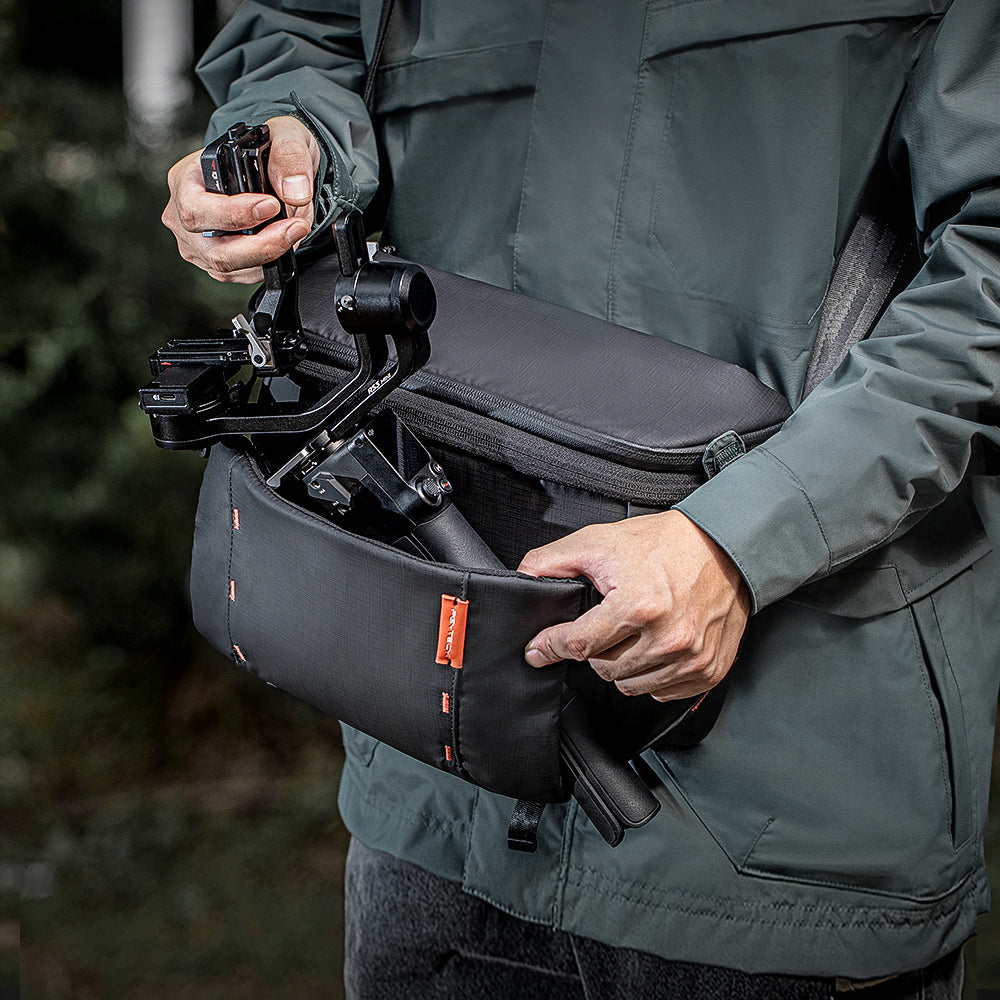 PGYTECH OneMo Sling 7L Tragetasche – 7 l, 2 Objektive – für DSLR, spiegellose, DJI Mavic – Schwarz