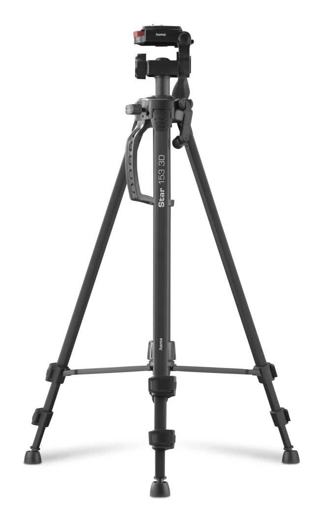 Hama Star 153 3D Dreibeinstativ – bis 153 cm, 3 kg – 1/4" Gewinde – Smartphone-Haltebreite 5,8–8,3 cm – Schwarz