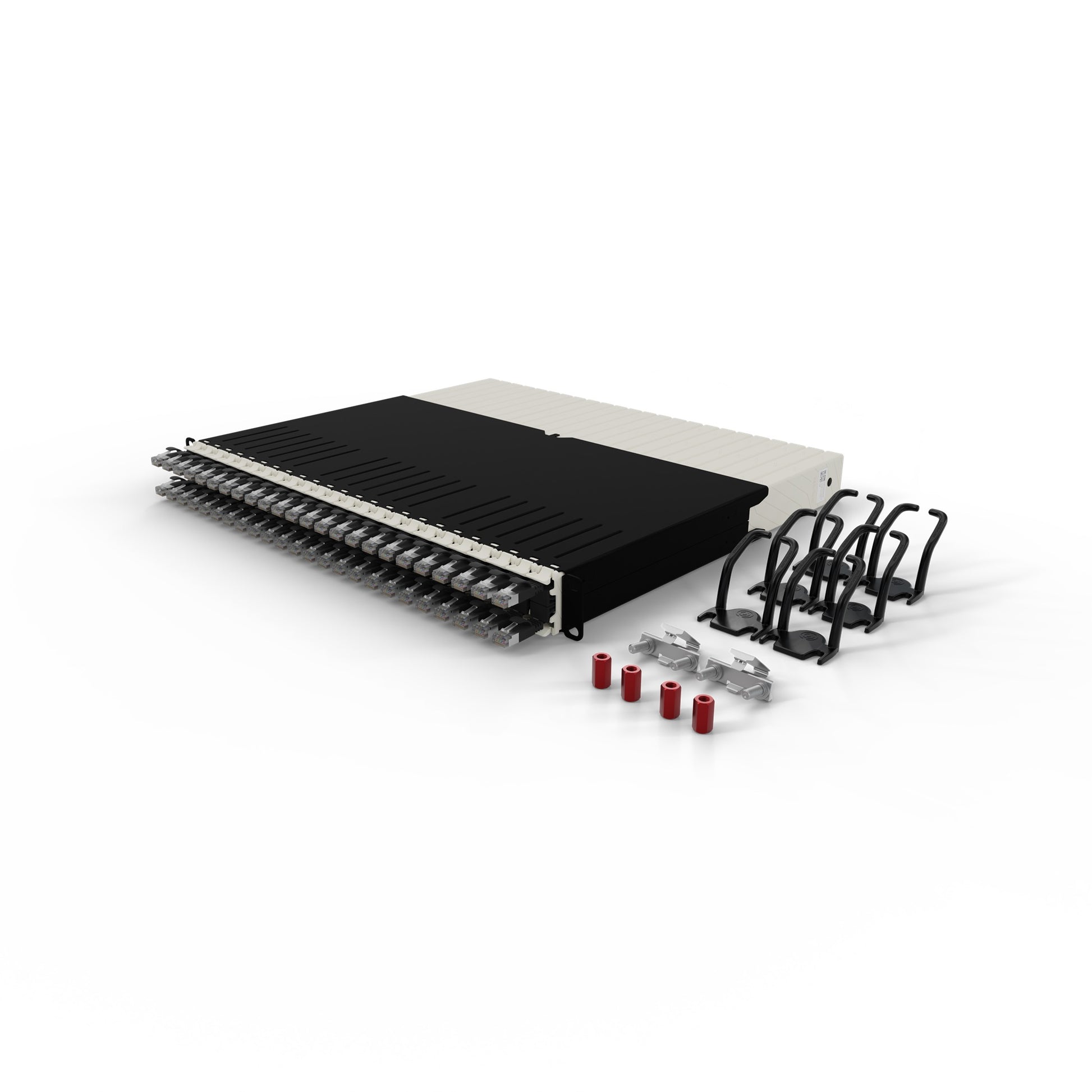 Patchbox 8RU Netzwerkkabel – Schwarz, geschirmt