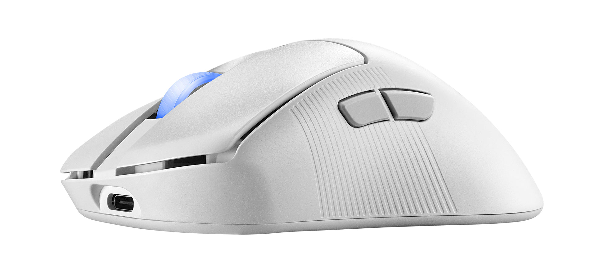 ASUS ROG Keris II WL Ace WHT Gaming-Maus – kabellos, Bluetooth + 2,4 GHz, USB-A, 42'000 dpi, 4 Tasten, für Rec