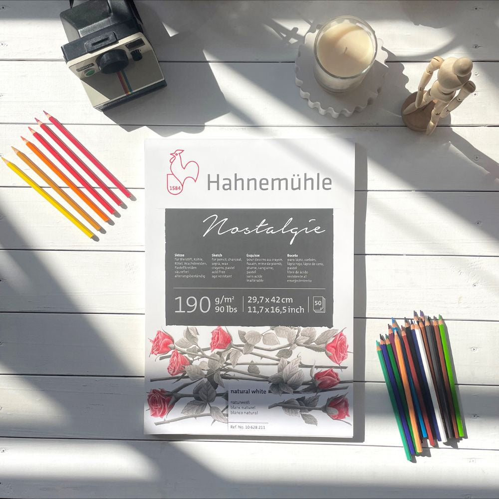 Hahnemühle Skizzenblock Nostalgie – A3 – 190 g/m² – geleimt – 50 Blatt