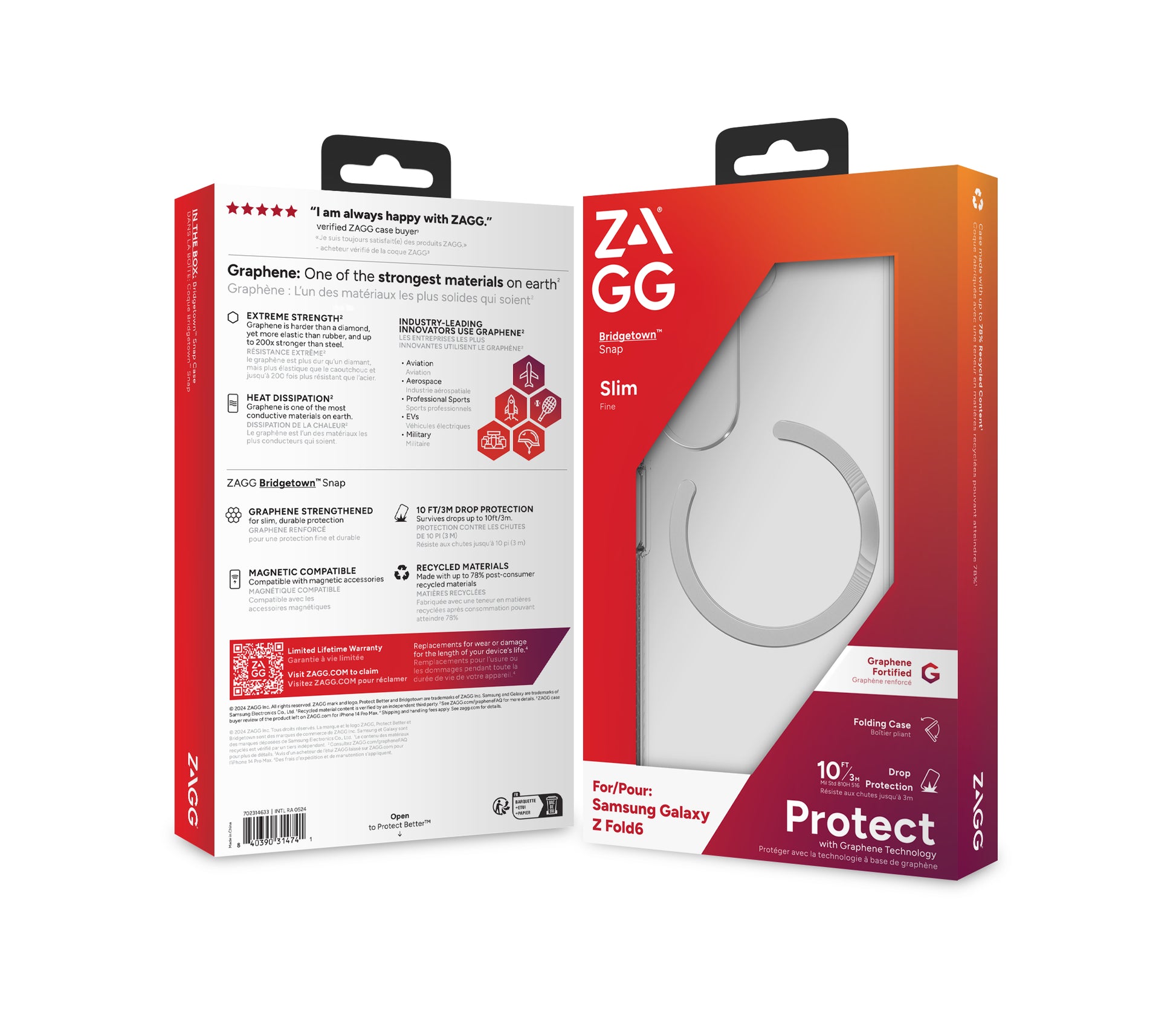 ZAGG Backcover Bridgetown – für Samsung Galaxy Z Fold 6 – transparent