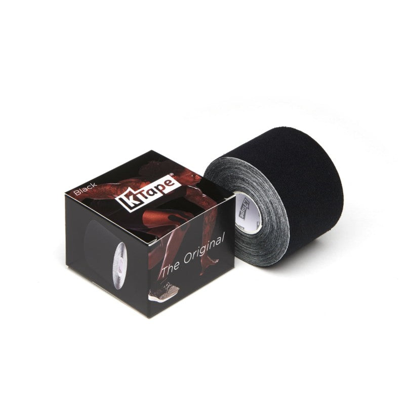 K-Tape Kinesiotape-Binde – 50 mm × 5 m, schwarz, Baumwolle, Spandex, 1 Stück