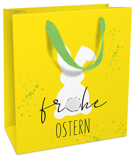 Braun + Company Tragetasche – White Bunny – Papier, matt, Ripsband – 180 × 210 × 80 mm