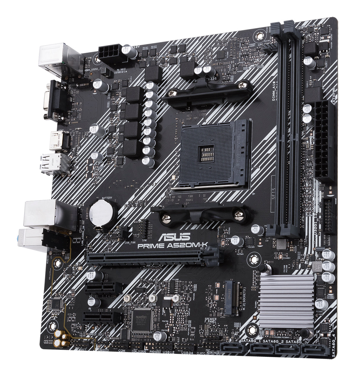 ASUS PRIME A520M-K – Mainboard – Sockel AM4, AMD A520, mATX, DDR4