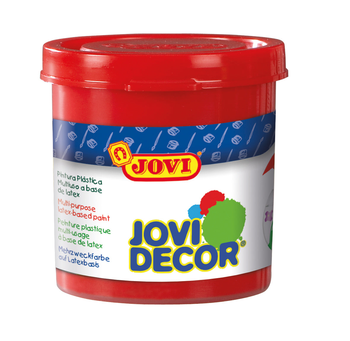 Jovi Acrylfarbe – 6 Farben (6×55 ml, 330 ml) – Schwarz, Blau, Grün, Rot, Weiss, Gelb – für Textil