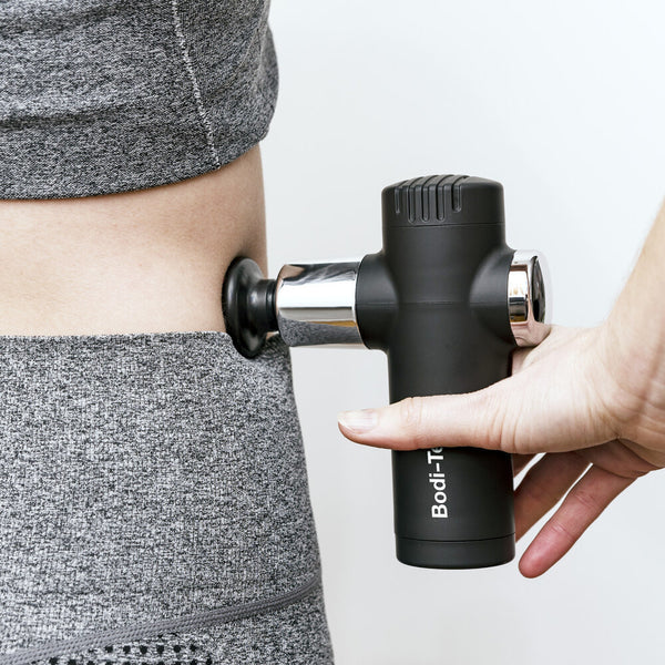 Bodi-Tek Massagepistole – schwarz, akkubetrieben, Vibrationsmassage, für Nacken