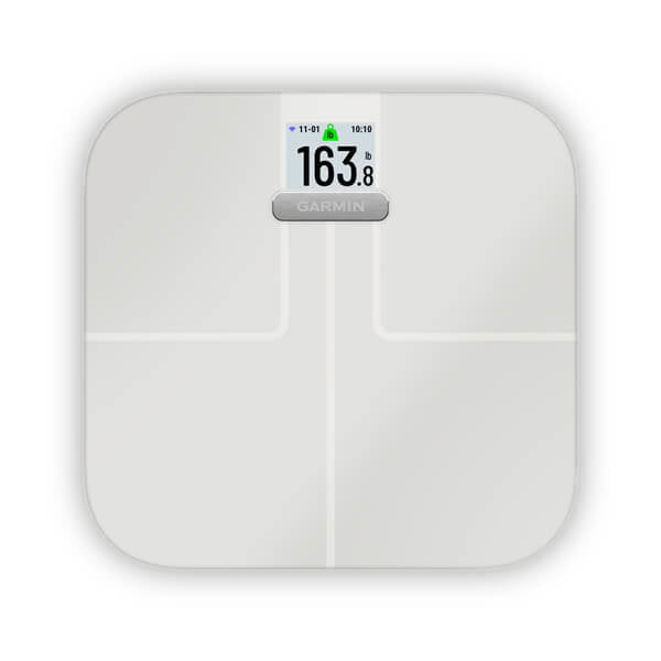 Garmin Paketwaage Index S2 – Tragkraft 181,4 kg, Teilung 100 g, Wiegefläche 32 × 31 cm, Batterie, Kunststoff