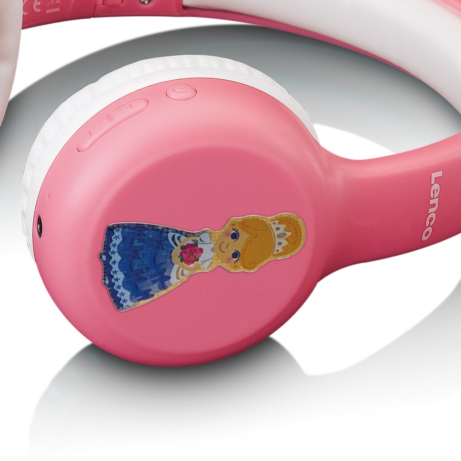Lenco HPB-110 Kinderkopfhörer – On-Ear, Stereo, Kabel + BT, 3,5 mm Klinke, Rosa, BT 5.0