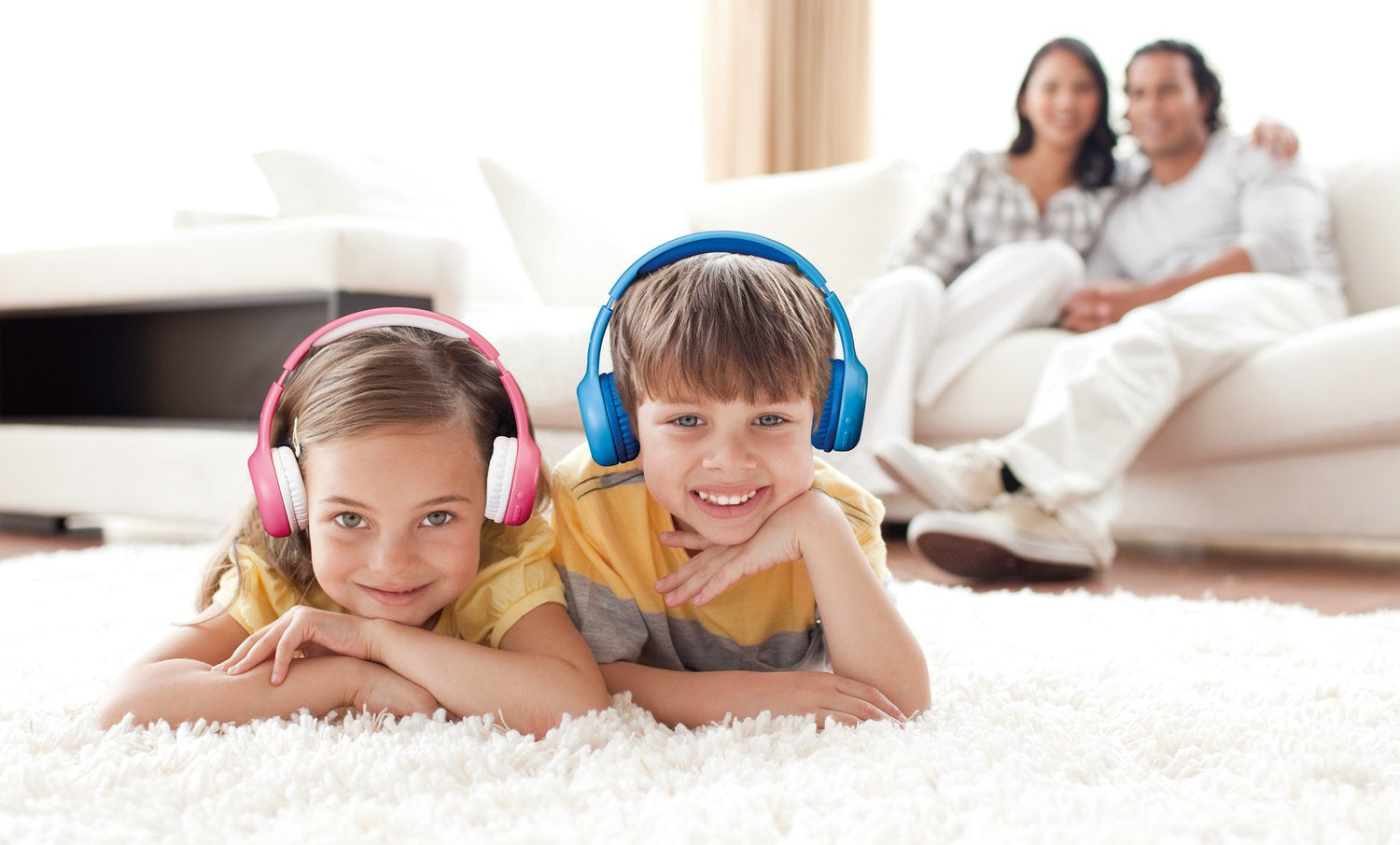 Lenco HPB-110 Kinderkopfhörer – On-Ear, Stereo, Kabel + BT, 85 dB Lautstärke-Limit, Blau, BT 5.0