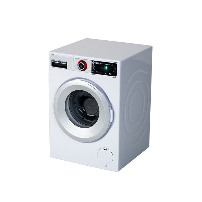 Theo Klein Spielzeug-Waschmaschine – mit Ton, 3×LR14 – 18,5×26,0×18,0 cm – ab 3 J. – schwarz/weiss