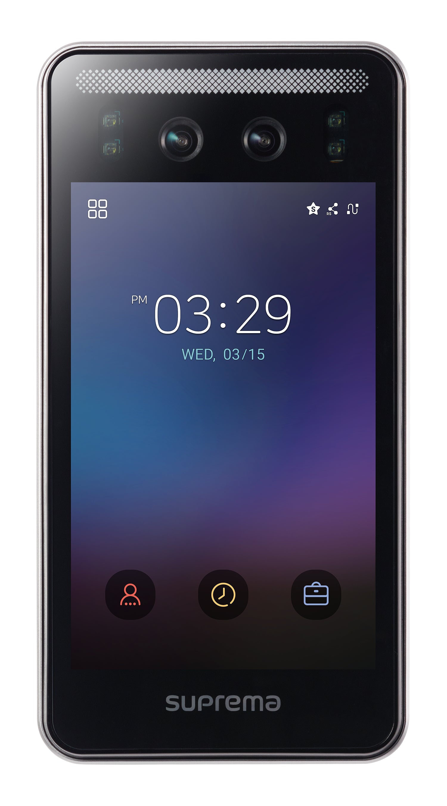 Suprema FaceStation F2 Zutrittsterminal – 7,0" Display, Gesicht, Fingerabdruck, RFID/NFC, BT, IP65, Silber