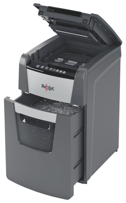 Rexel Aktenvernichter mit Autofeed 130 Blatt, DIN P-4, Partikelschnitt 4 × 28 mm, 44 l