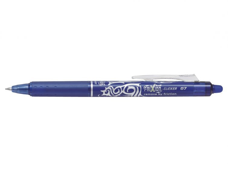 Pilot FriXion Ball Clicker Gelschreiber, Druckmechanik – Blau, Spitze 0,7 mm, nachfüllbar, 6er-Set