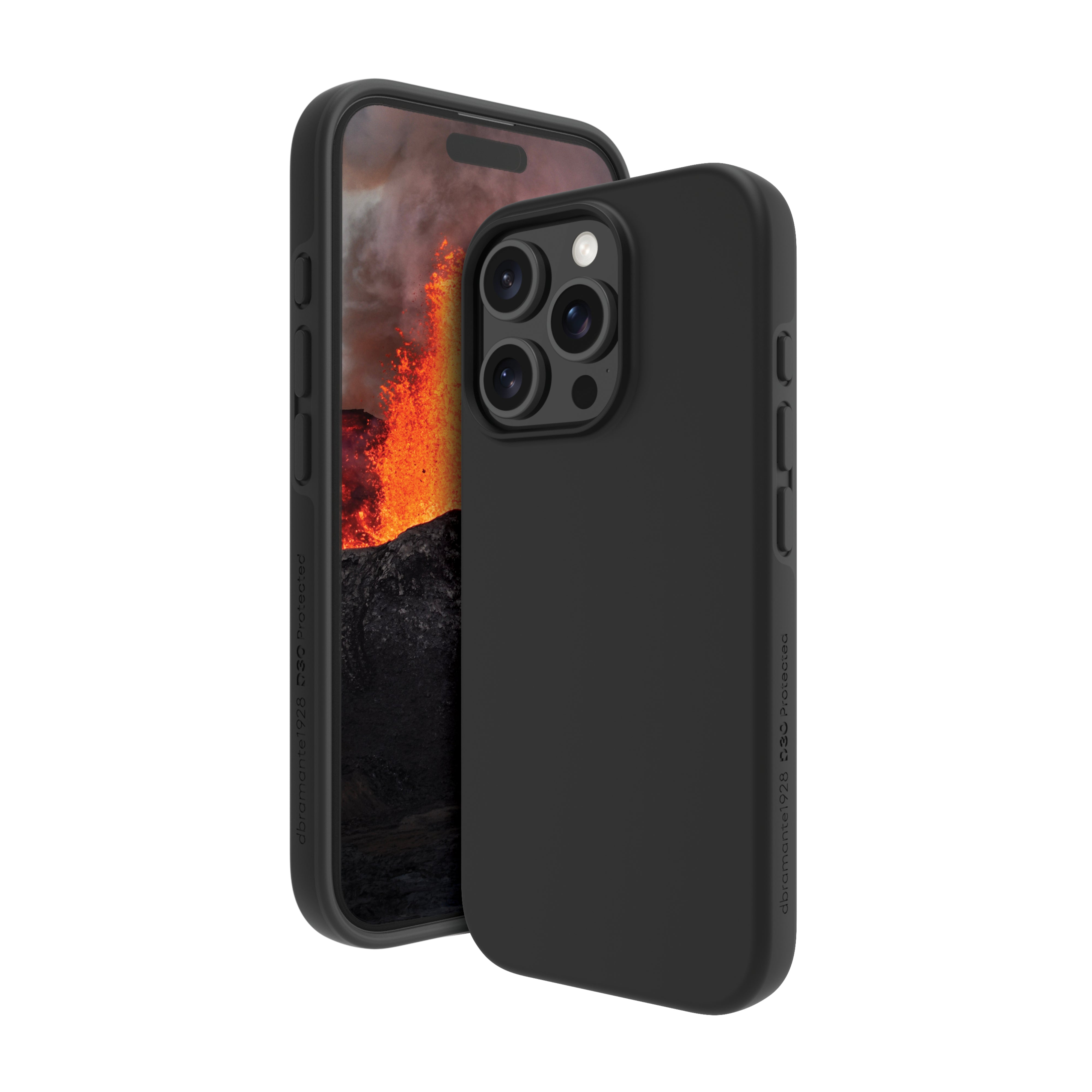 dbramante1928 Iceland Ultra D3O Backcover – für Apple iPhone 16 Pro Max, Recycling-Kunststoff, Schwarz