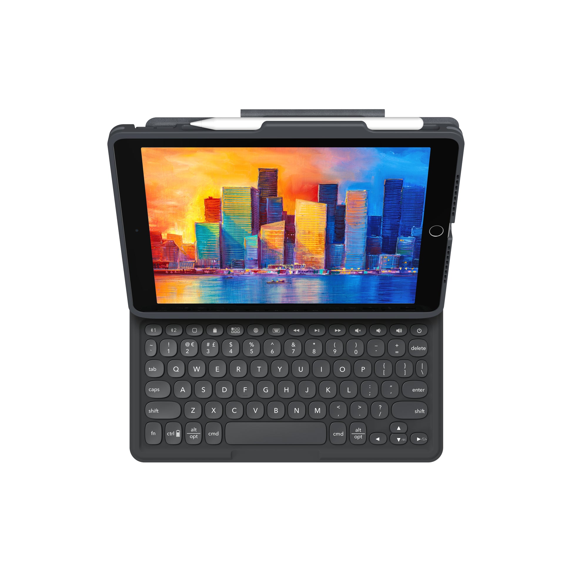 ZAGG Pro Keys – Tastatur, IT-Layout (IT), Schwarz/Grau – für iPad 10,2"