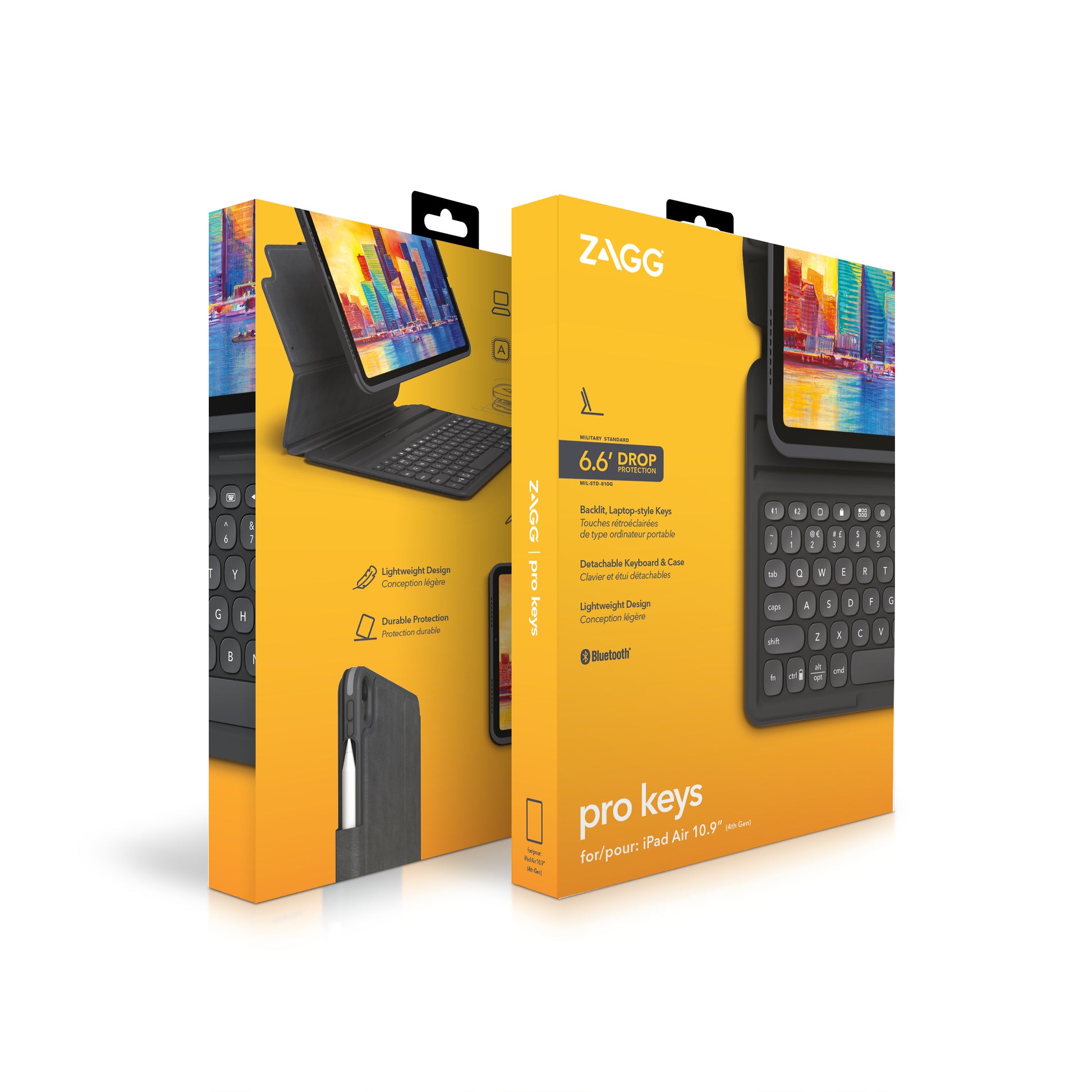 ZAGG Pro Keys – Tastatur, ES-Layout (ES), Schwarz/Grau – für iPad 10,9"