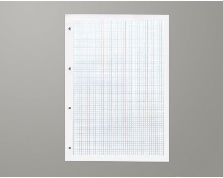 Elco Ringbuchblock, kariert, Leimbindung, 80 Blatt, 4-fach gelocht, 100 g/m² – weiss, für ELCO Notes-App