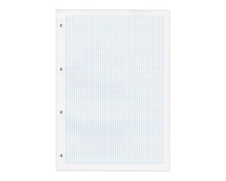 Elco Ringbuchblock, kariert, Leimbindung, 80 Blatt, 4-fach gelocht, 100 g/m² – weiss, für ELCO Notes-App