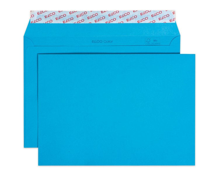 Elco Couvert C5, ohne Fenster, selbstklebend, blau, 100 g/m² – 25 Stk.