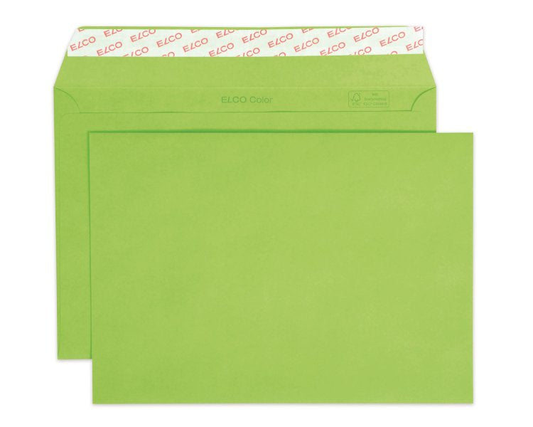 Elco Couvert C5, ohne Fenster, selbstklebend, intensivgrün, 100 g/m² – 25 Stk.