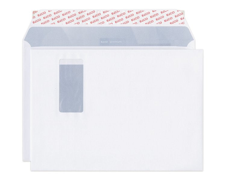 Elco Couvert C4, Fenster rechts, selbstklebend, weiss, 120 g/m² – 50 Stk.