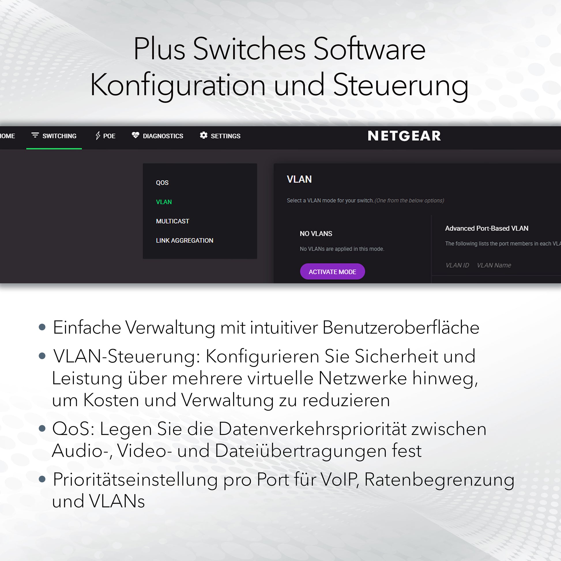 NETGEAR GS305EP – Managed L2/L3 Switch – 5× 1G (4× PoE+), PoE-Budget 63 W