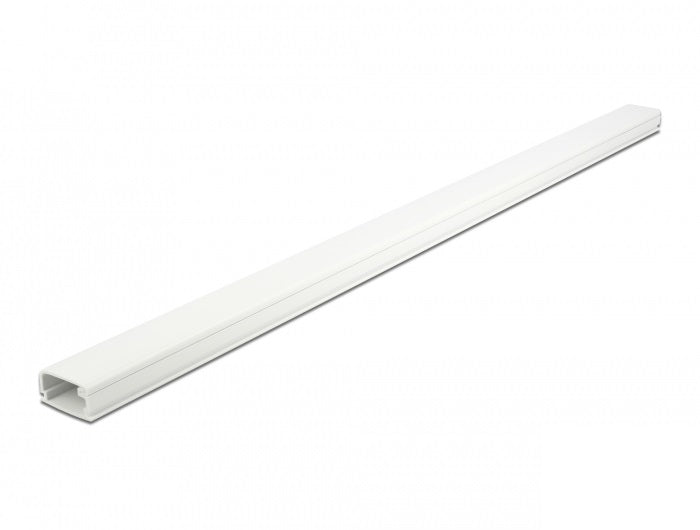 DeLOCK Wandkanal – 26 × 13 mm – 1 m – PVC – Weiss, selbstklebend, 1 Stk.