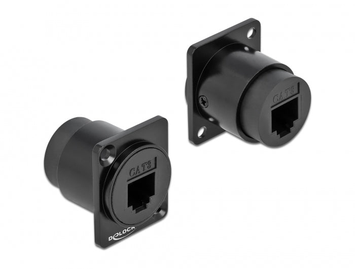 DeLOCK Modul RJ-11 – RJ-11 zu RJ-11, Cat.3, Buchse zu Buchse, Zinkkontakte, Schwarz