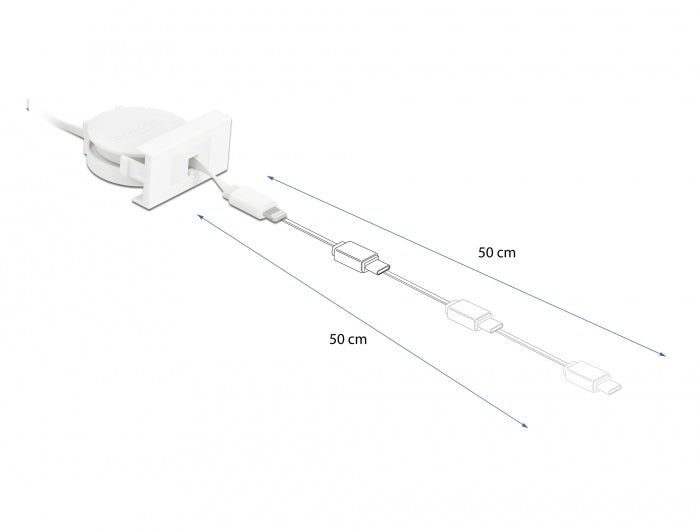 DeLOCK Kabel – USB-A auf Lightning 0,62 m, 10 W, Flachbandkabel – für iPhone/iPad