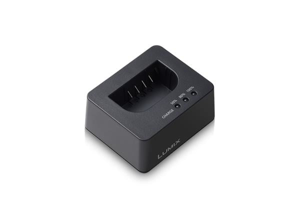Panasonic Ladegerät DMW-BTC15E – AC, USB, Status-LED – für DMW-BLF19, DMW-BLK22
