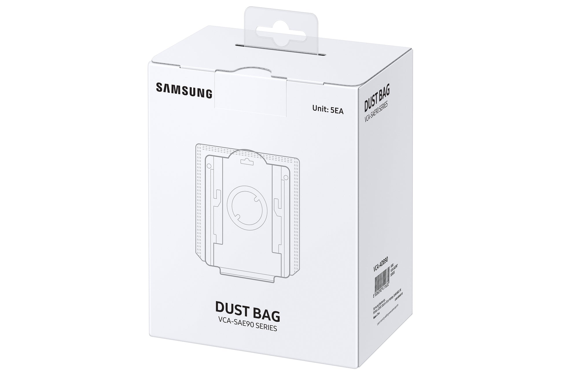 Samsung Staubbeutel VCA-ADB90/GL – 2 l, 13,5 × 2,3 × 14,2 cm, für VCA-SAE90