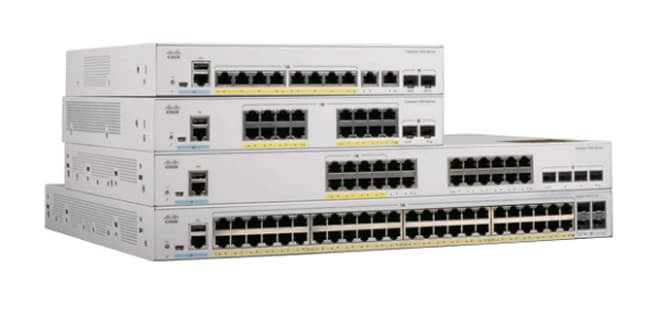 Cisco C1000FE-48P-4GL-RF – Verwalteter L2 Switch – 48× 10/100 Mbit/s, 2× 1G SFP, PoE+, PoE-Budget 370 W