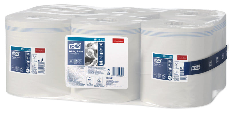 Tork Putzrolle Mehrzweck M2 Mini – 1-lagig – 21,5 cm × 275 m – weiss – 6 Rollen
