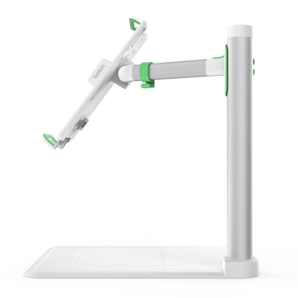 Belkin Stage 2.0 Tablet-Ständer – für 7–12,9" Tablets, schwenkbar, verbessertes Kabelmanagement – Weiss