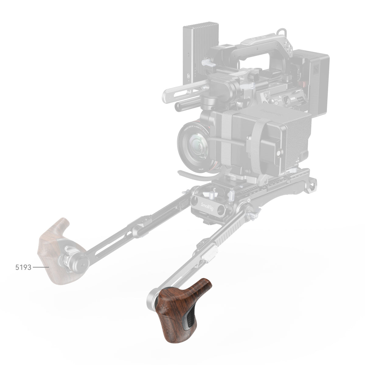 SmallRig ImageGrip 5162 Handgriff für Digitalkamera – Universal – Holz/Aluminium, Braun