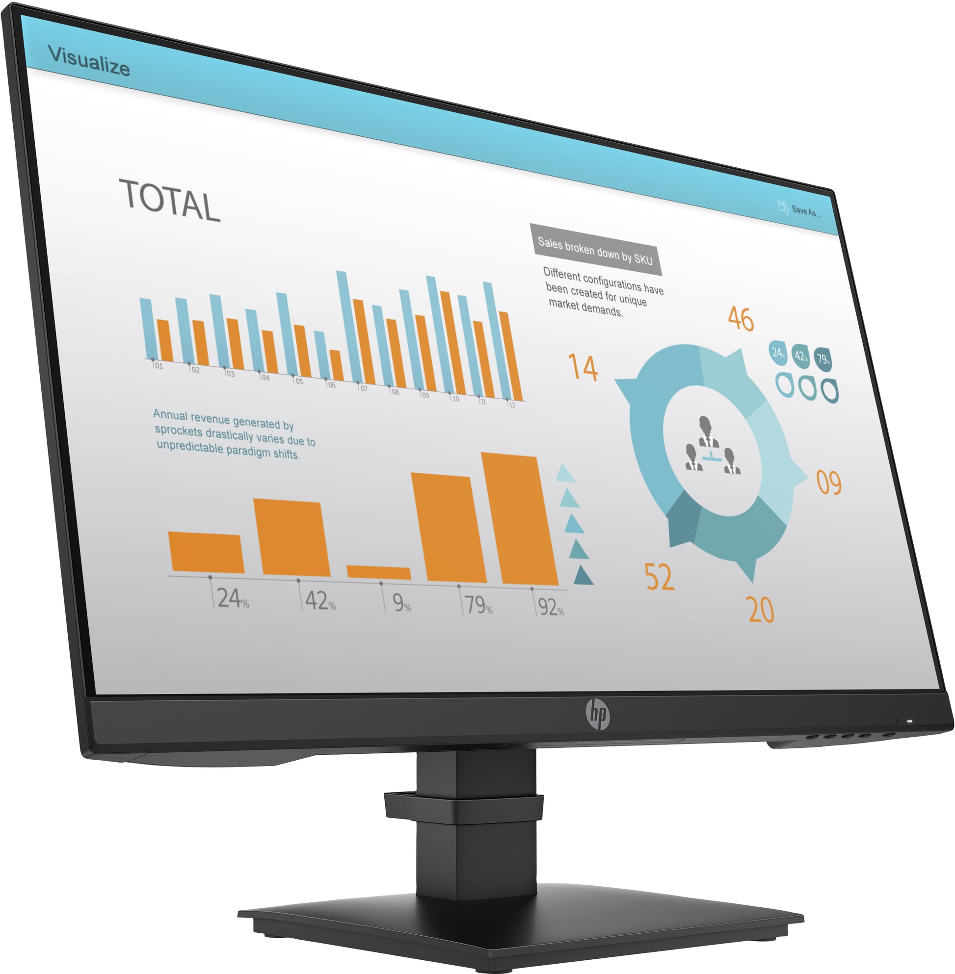 HP P24 G4 – Monitor, 23,8" 1920 × 1080 (Full HD), IPS
