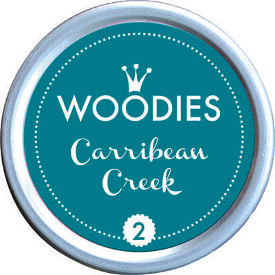 Colop Woodies Nr. 2 – Stempelkissen Ø 38 mm – türkis, Aludose
