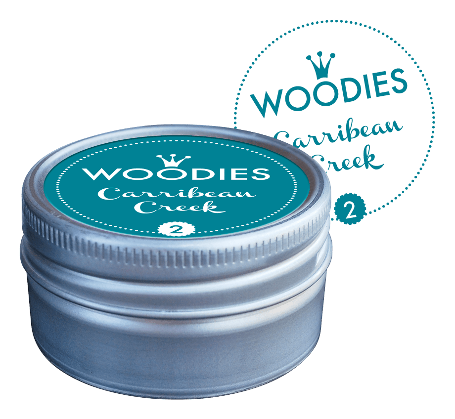 Colop Woodies Nr. 2 – Stempelkissen Ø 38 mm – türkis, Aludose