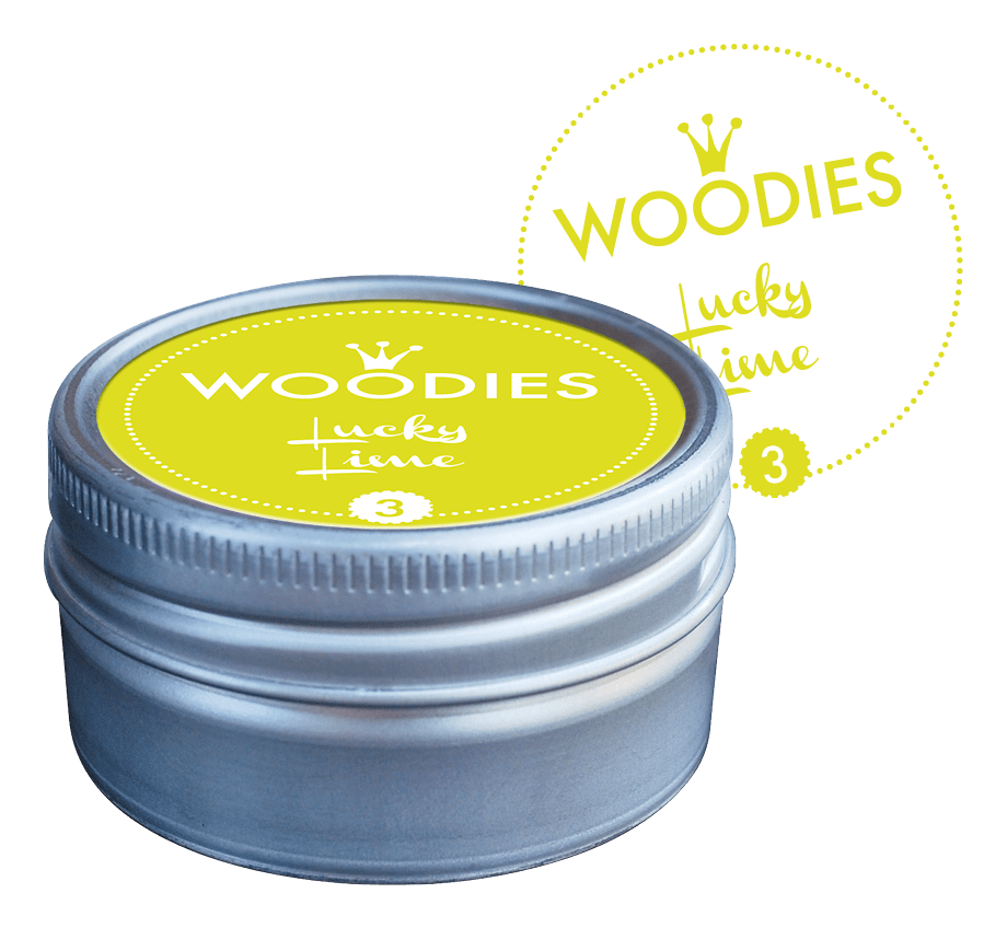 Colop Woodies Stempelkissen Nr. 3, Lucky Lime, Ø 38 mm × 22 mm