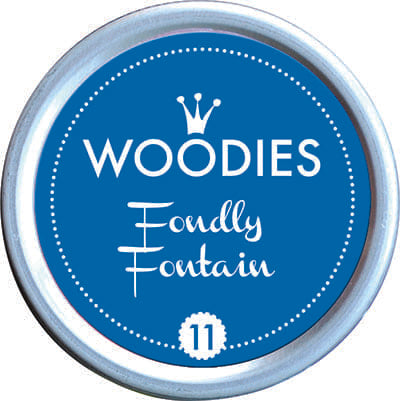 Colop Woodies – Stempelkissen Ø 38 mm – Blau, Aludose