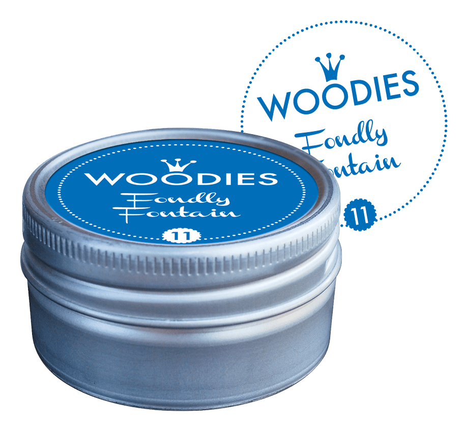 Colop Woodies – Stempelkissen Ø 38 mm – Blau, Aludose
