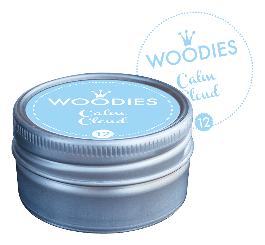 Colop Woodies Stempelkissen Nr. 12 – Ø 38 mm × H 22 mm, Aludose, Calm Cloud