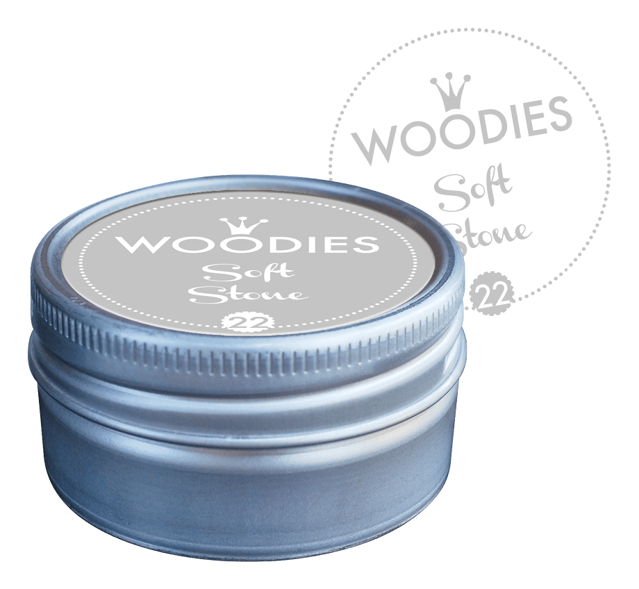 Colop Woodies Stempelkissen – Ø 38 mm, Soft Stone (grau)