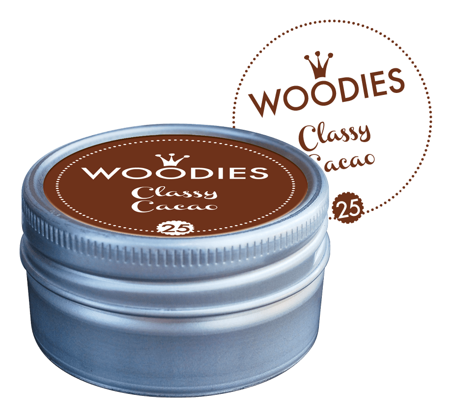 Colop Woodies Stempelkissen, Classy Cacao (braun), Ø 3,8 × 2,2 cm