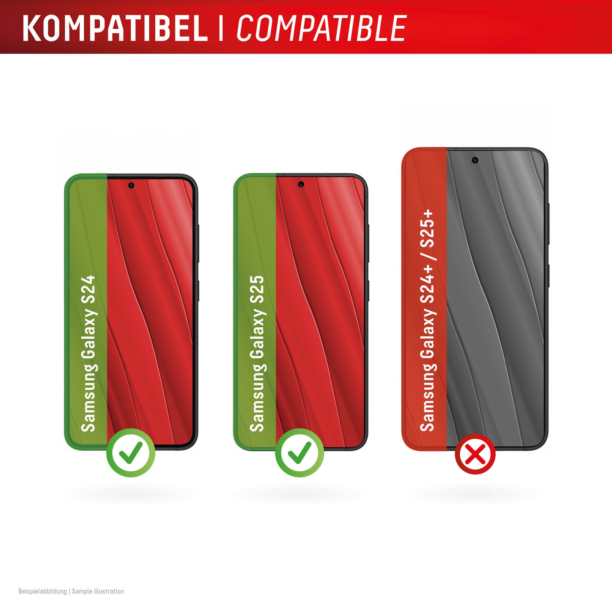 Displex Privacy-Filter (Panzerglas), Full Cover – für Galaxy S24/S25 – mit Applikator