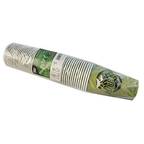 Papstar Trinkbecher Pure Joy, Papier, PLA-beschichtet – 3 dl – grün – FSC – 50 Stk.